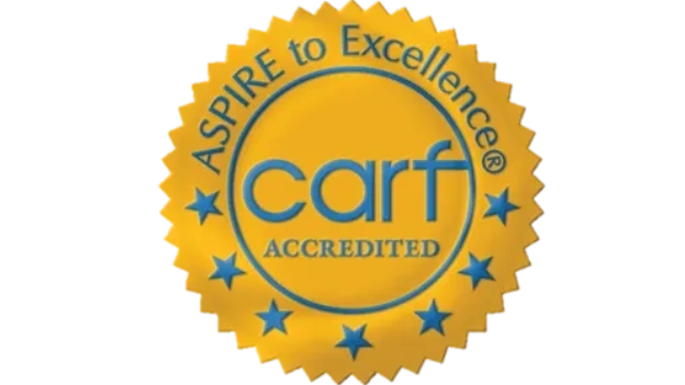 CARF Accreditation Seal — ASPIRE to Excellence, carf ACCREDITED
